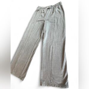 Lazy Sunday Grey Wide Leg Soft Cozy Lounge Sweatpants Womens Size Medium